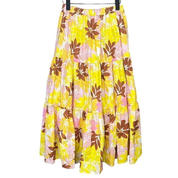 NEW XiRENA Angeline Tiered Midi Skirt Pink Lemonade Extra Small - Picture 4 of 11